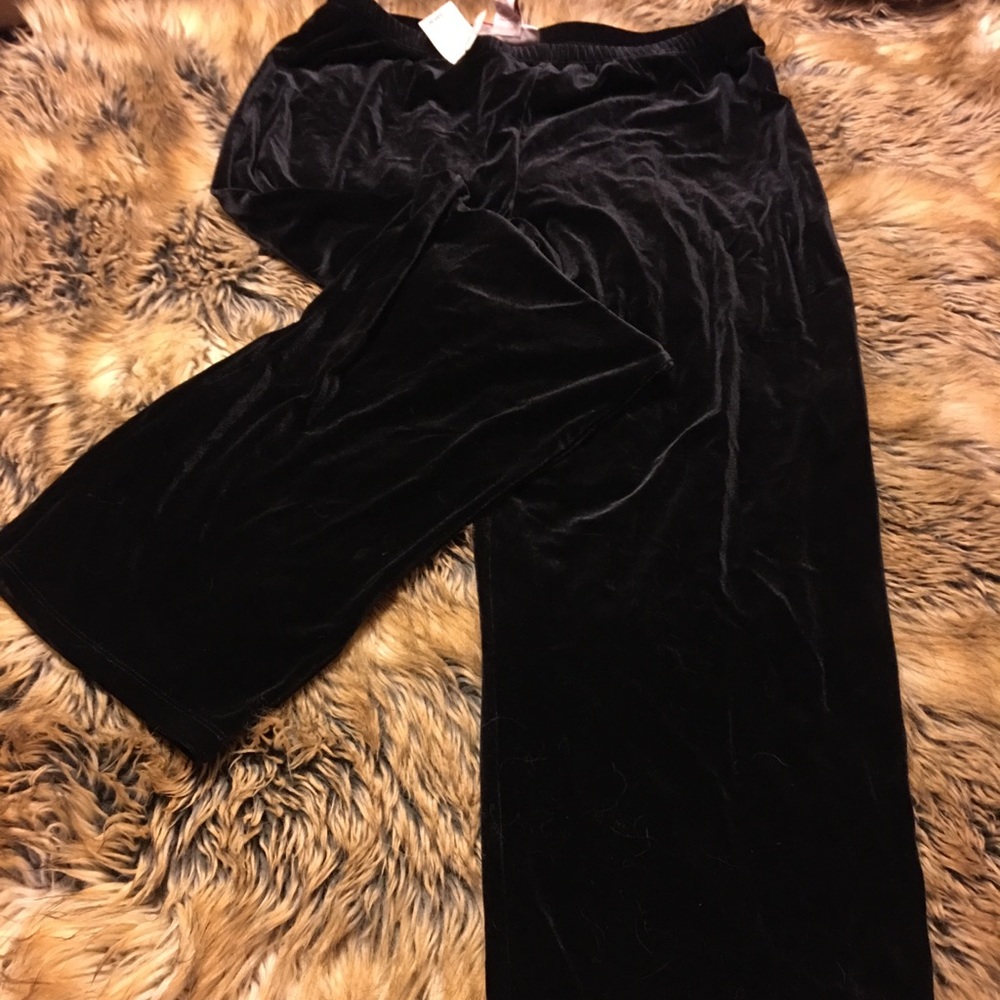 JM Collection dynasty soft velvet stretchy pants M